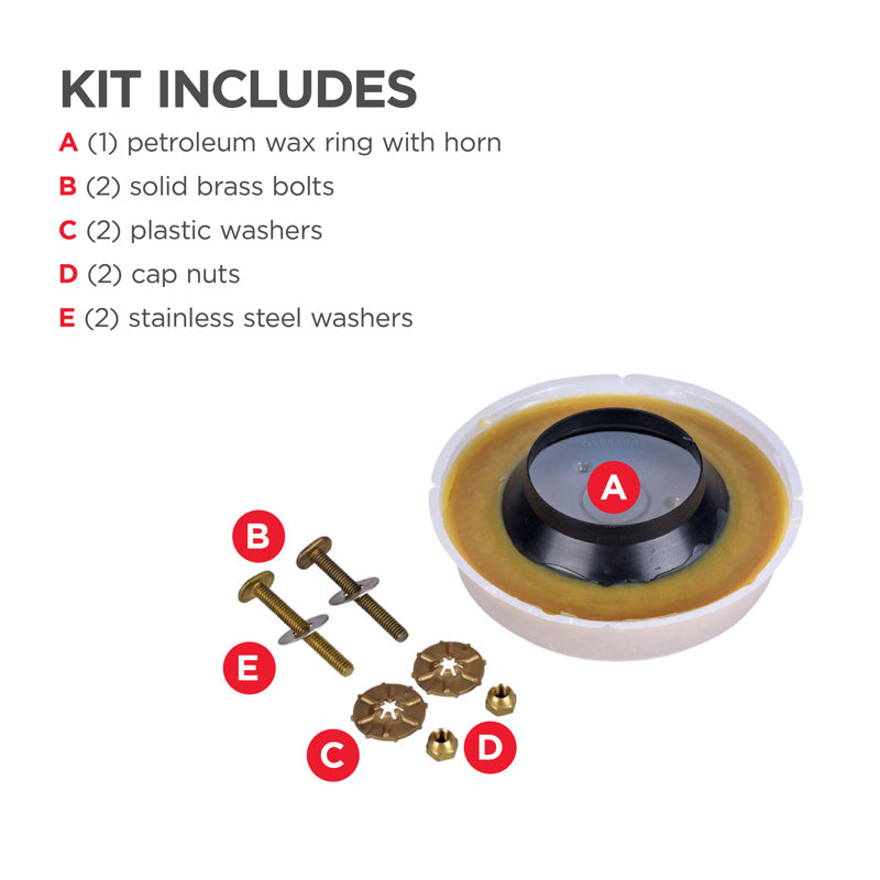 90234 - Hercules Johni-Rings Combo Pack with Quick Bolts - 3" or 4" Waste Lines