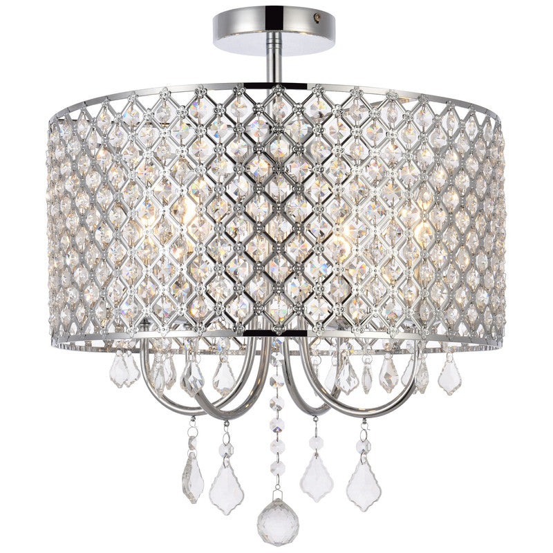 Elegant Lighting Elise 4 Light 17" Flush Mount