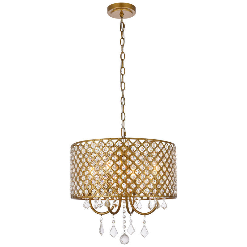 Elegant Lighting Elise 4 Light 14" Chandelier - LD711D17