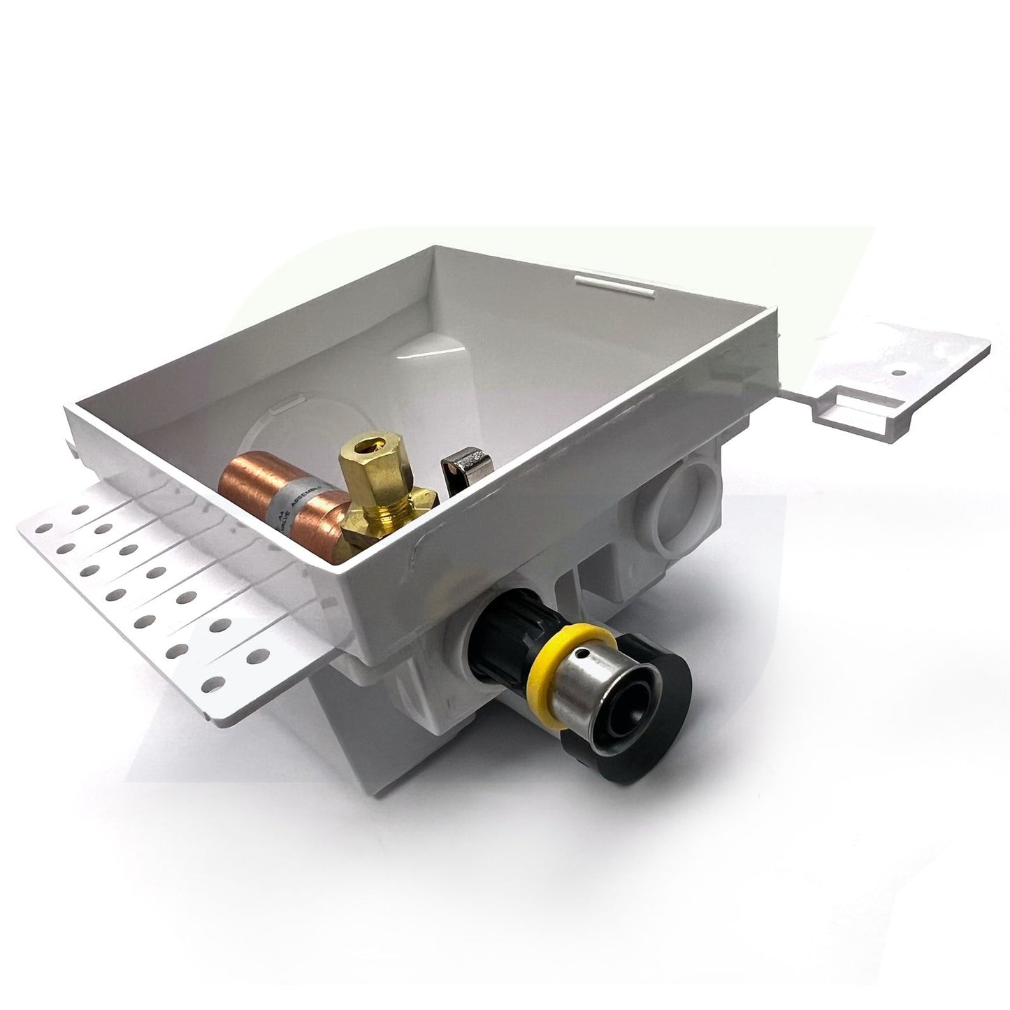 OBOS-215-RK - Ice Maker One Stop Box with Water Hammer Arrester - 1/2" Viega PEX x 1/4" Comp