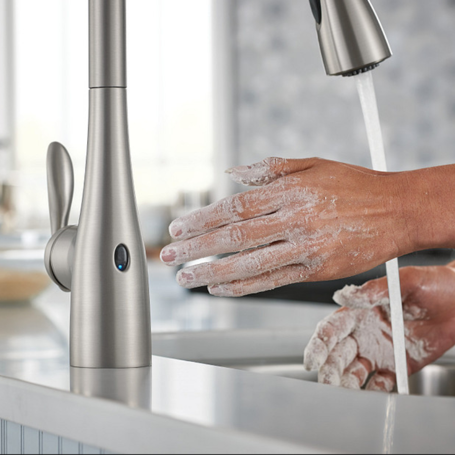7594EWC -Arbor MotionSense Wave One-Handle High Arc Pulldown Kitchen Faucet - Chrome