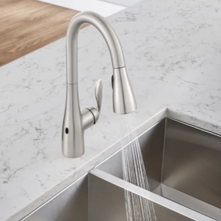 Moen 7594EWSRS - Arbor MotionSense Wave One-Handle High Arc Pulldown Kitchen Faucet - Spot Resist Stainless