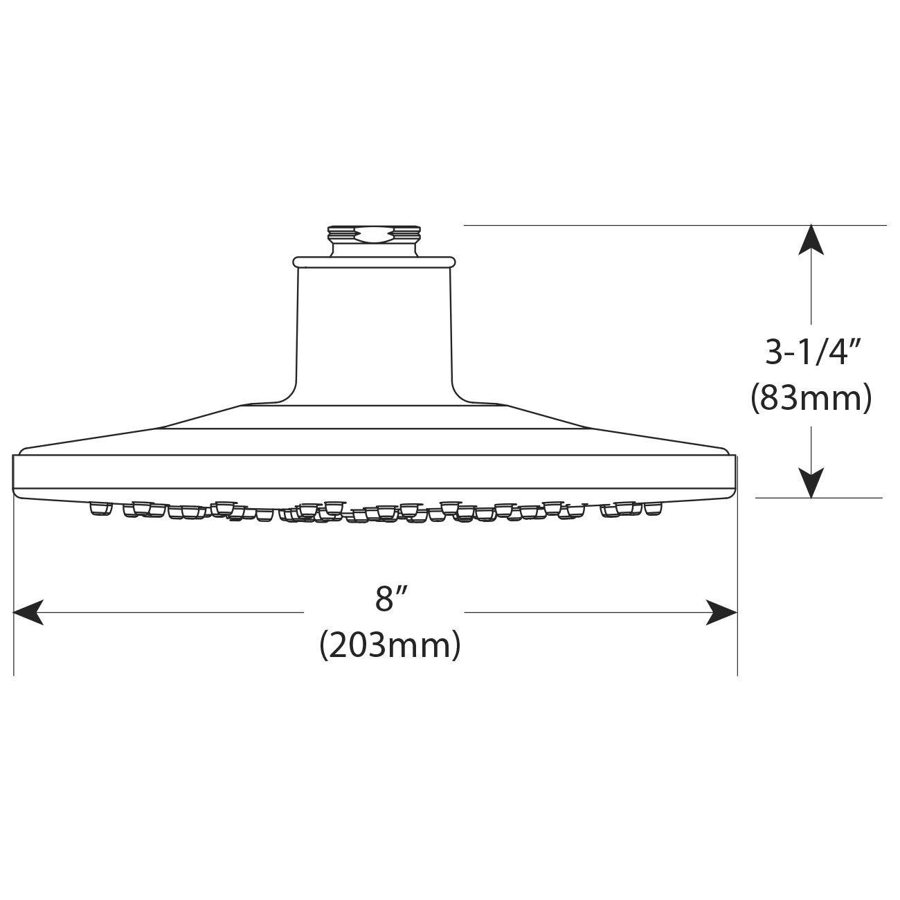 S6360EP - Single-Function 8" Diameter Spray Head Eco-Performance Rainshower
