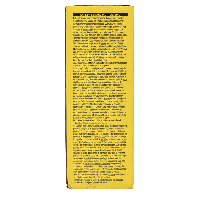 265048 - Cherne Multi-Size Plumbing Muni-Ball Bypass Plug - 4" to 6"