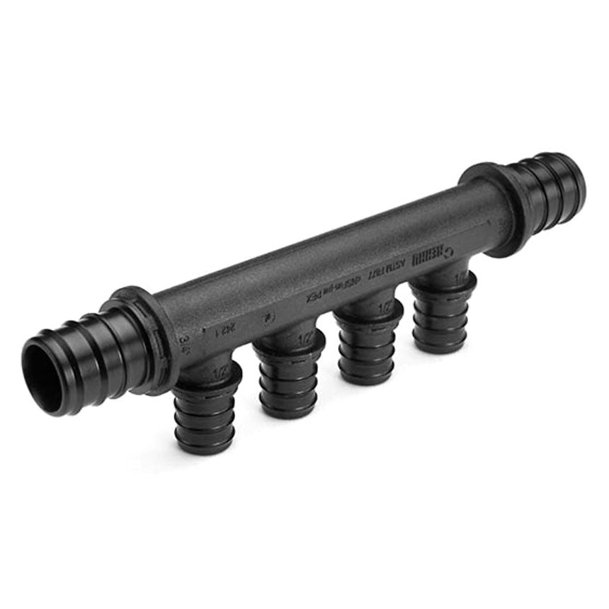 104870-001 - 3/4"x 3/4" Inlets, (3) 1/2" Outlets, EVERLOC+ Polymer Flow-through Multi-port Tee