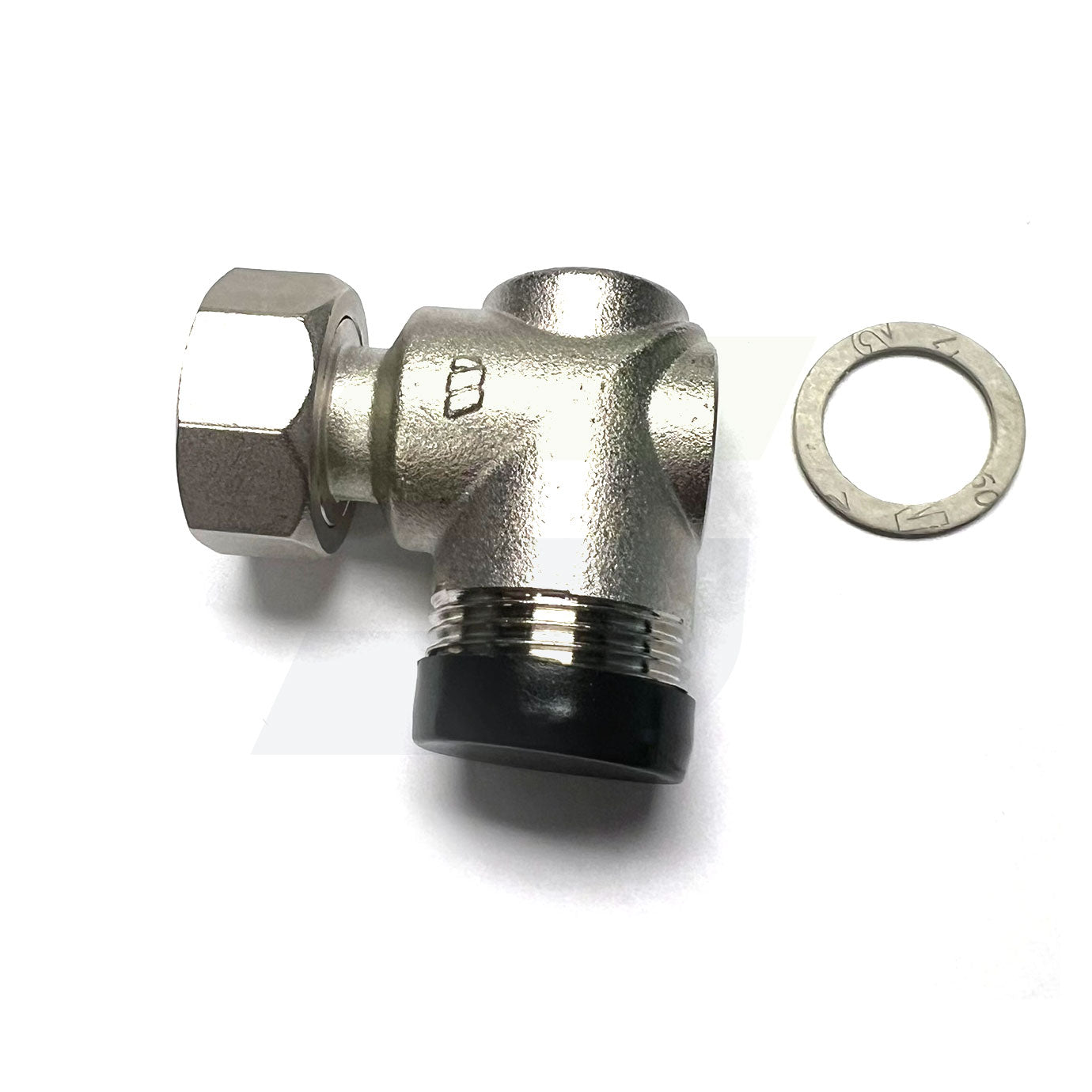 316249-002 - 1" 90 BSPP 90 Degree Angle Piece w/ Gasket, Nickel Plated