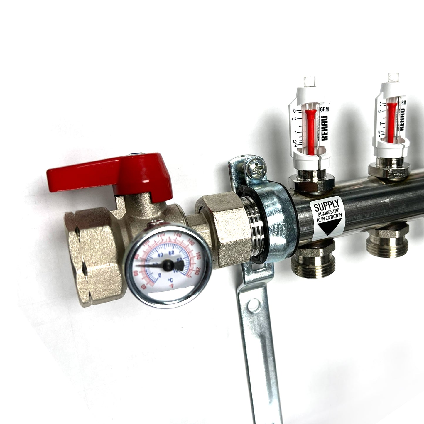 381104-001 - PRO-BALANCE 1" Stainless Steel Manifold With Gauges (station 4)