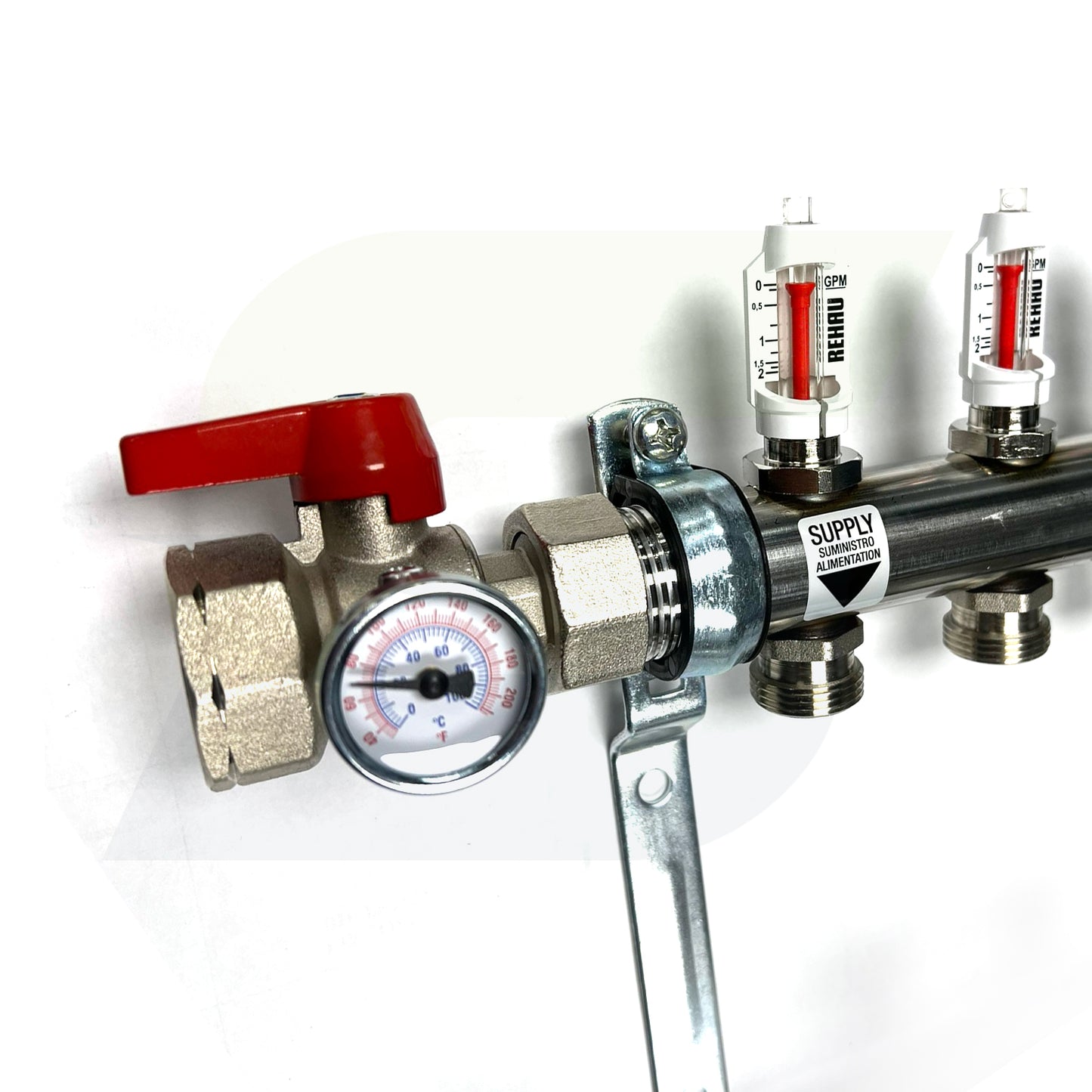 381109-001 - PRO-BALANCE 1" Stainless Steel Manifold With Gauges (station 9)