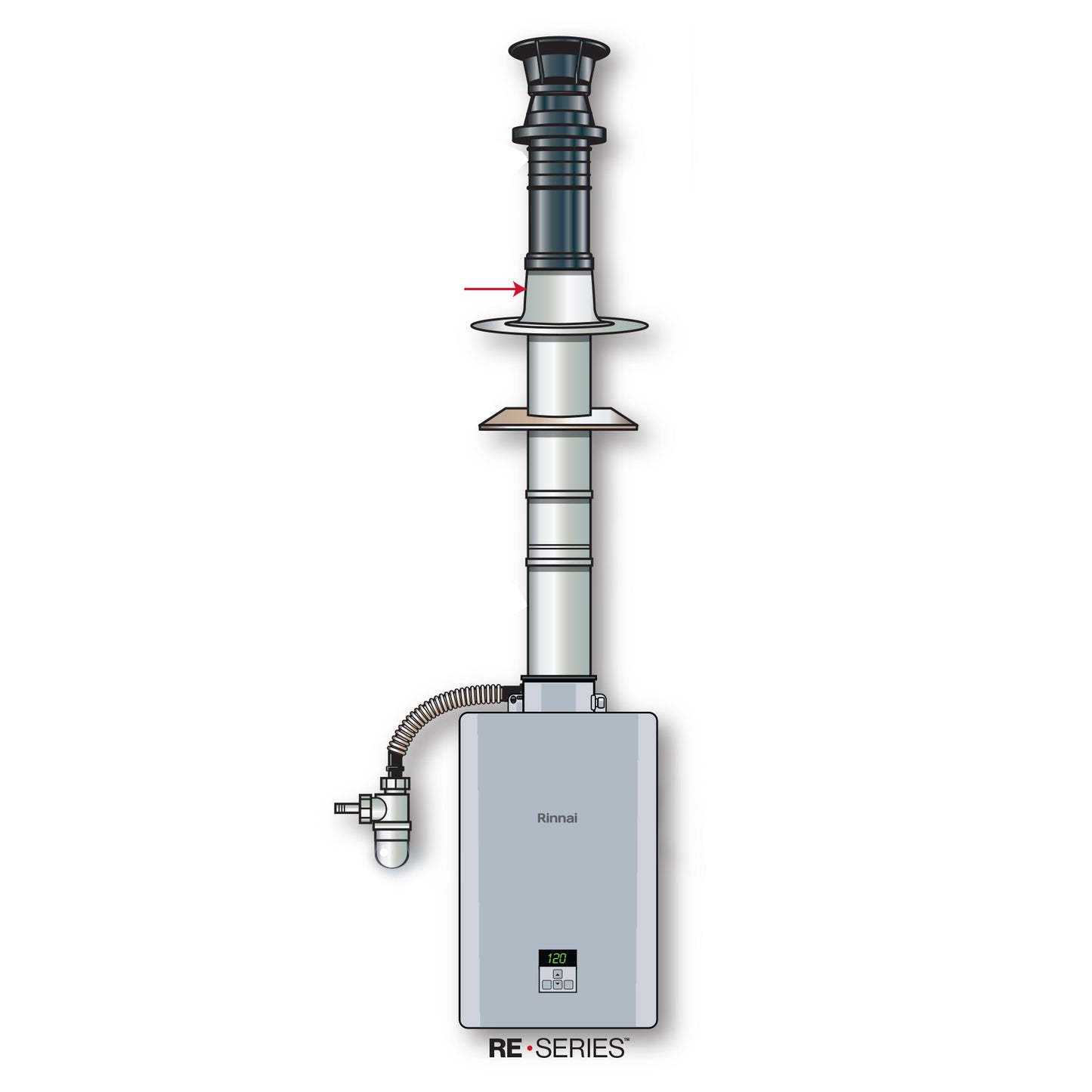 146141 - Flat Roof Flashing for 3" / 5" Concentric Venting