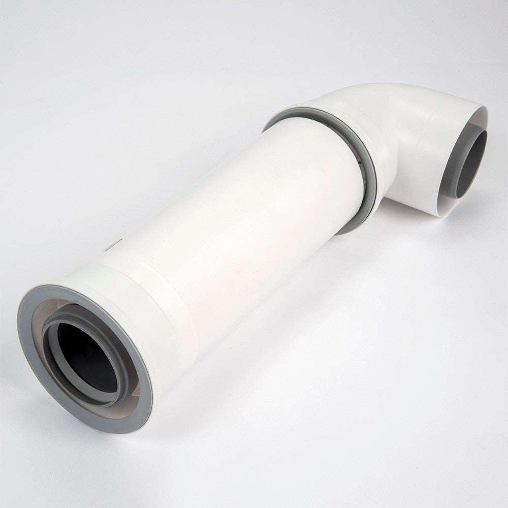 224047PP- Condensing Horizontal Vent Termination - 3x5 Concentric Raised Horizontal Snorkel Kit