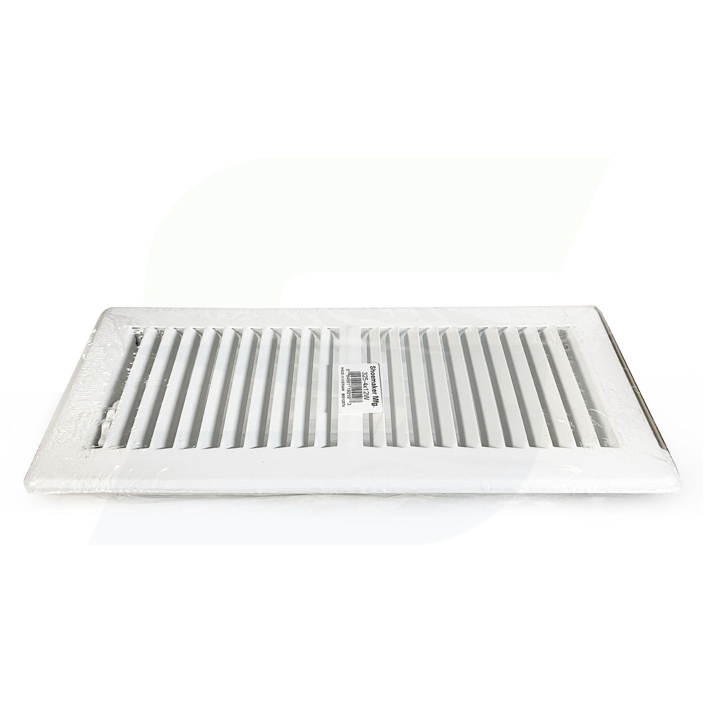 325 Series - 4" x 12" Stamped Perimeter Floor Register in White