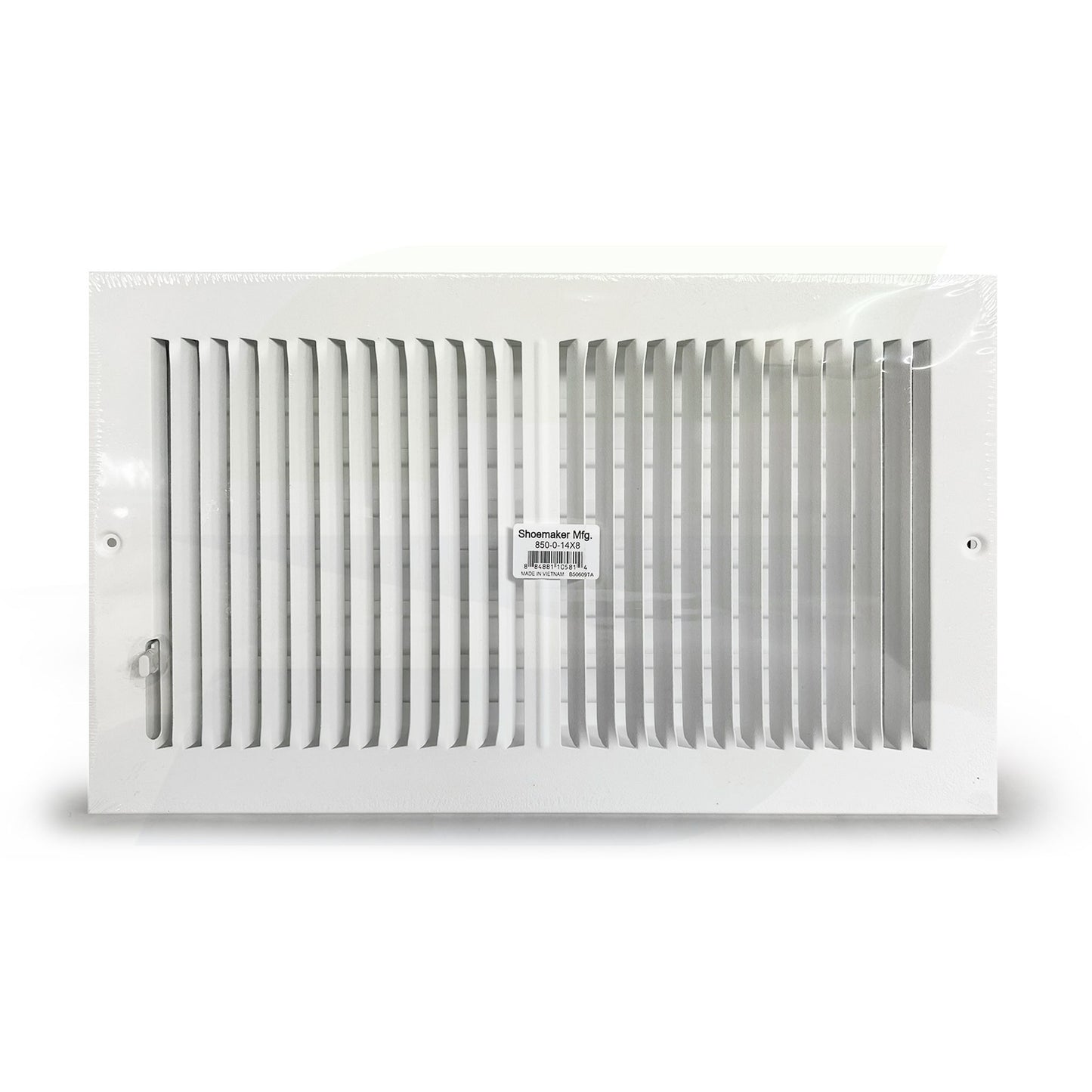 850 Series - 14" x 8" 2-Way Stamped Register for Ceilings / Walls in Soft White