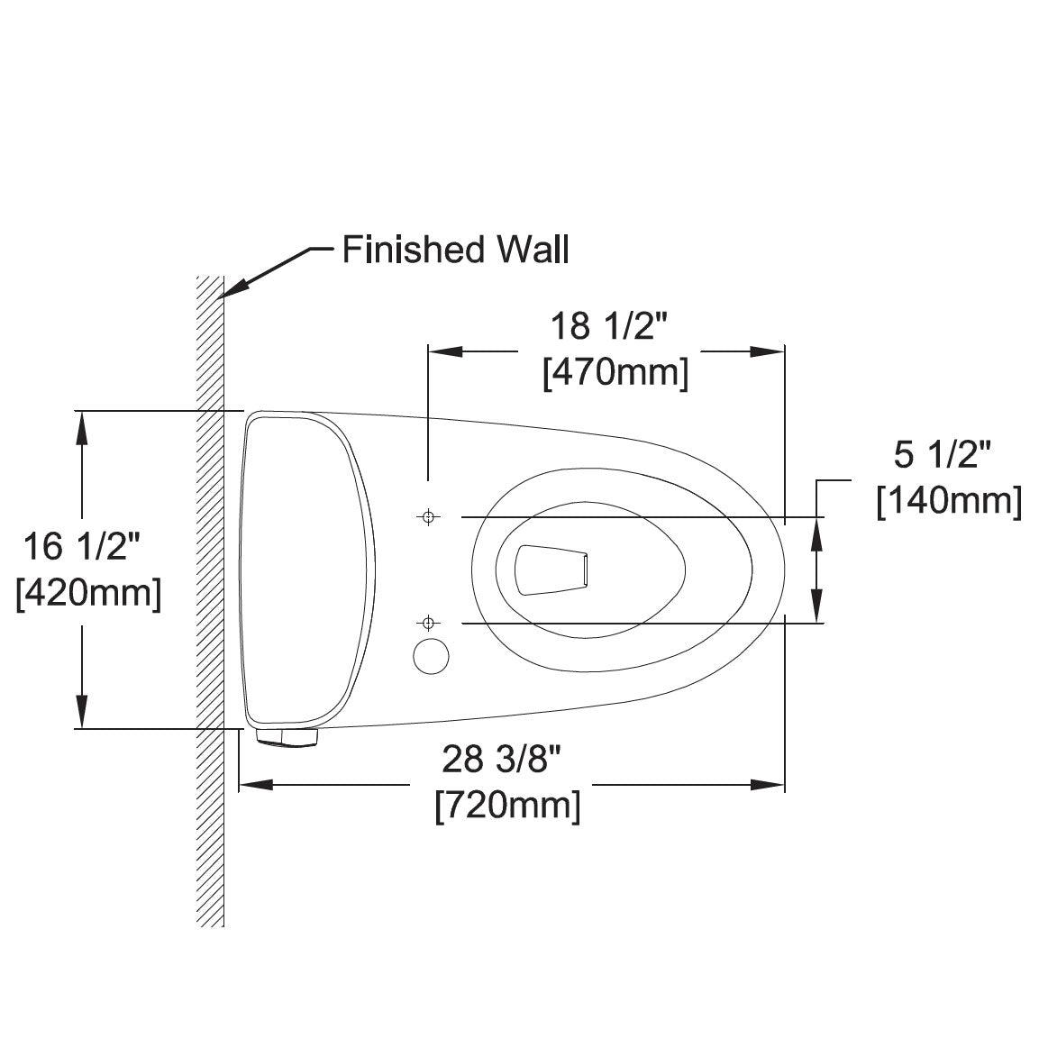 MS634124CEFG#11 - Supreme II One-Piece Elongated Universal Height Toilet - Colonial White - 1.28 GPF