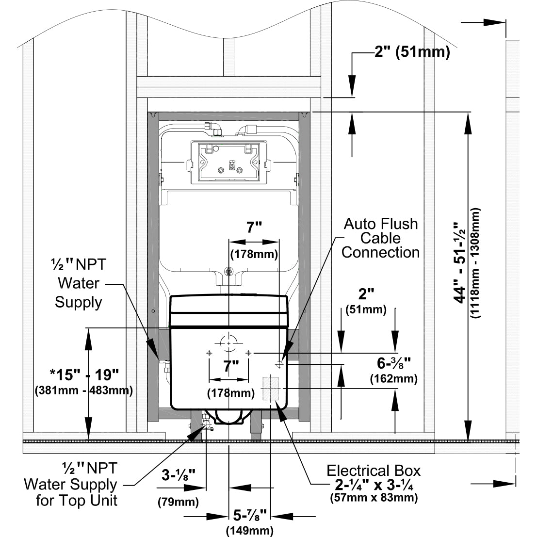 NEOREST EW Washlet Wall-Hung Toilet with DuoFit In-wall Tank & Auto Open / Close / Flush