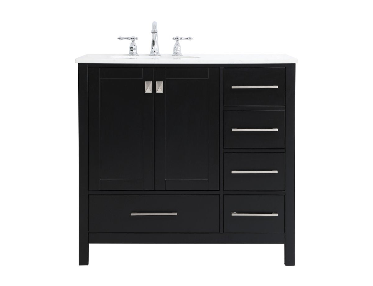 VF18836BK 36" Single Bathroom Vanity in Black