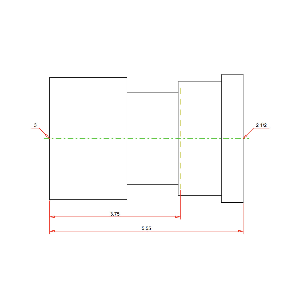 28835 - MegaPressG Reducer Coupling - 3" x 2-1/2"