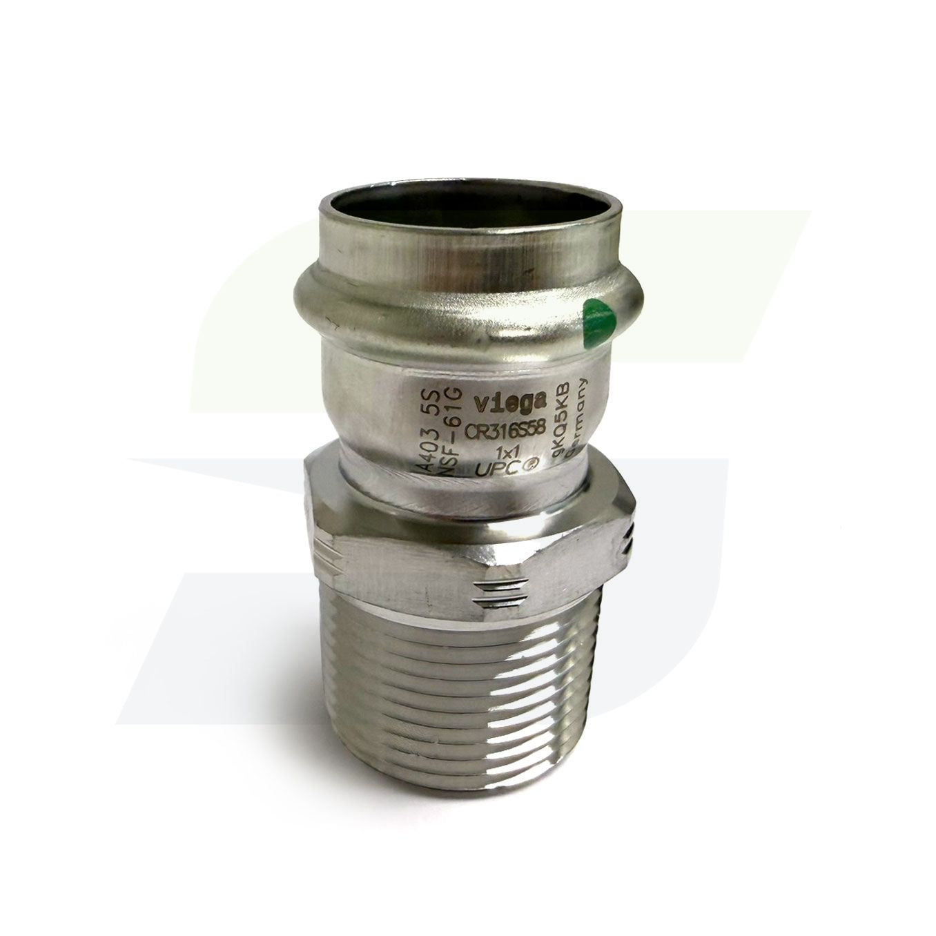 80040 - 1" Male ProPress 316 Stainless Steel Adapter