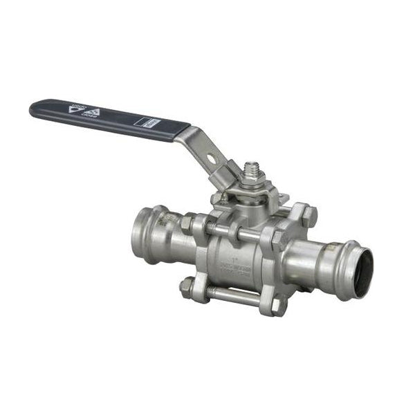 85137 - - 1-1/2" ProPress 316 Stainless Steel 3-Piece Ball Valve