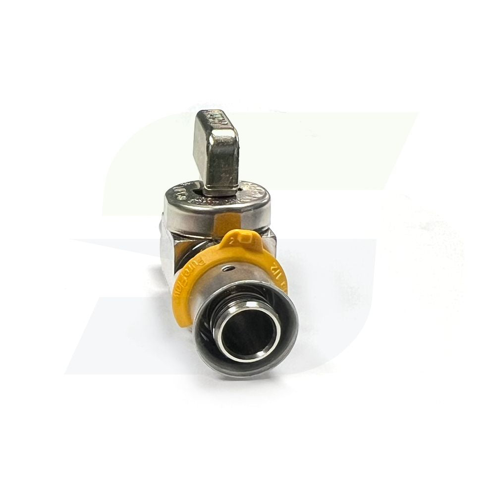 Viega 93511 - 1/2" PureFlow Press x 1/4" Compression Angle Stop Valve - Zero Lead
