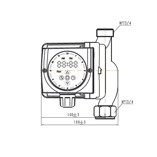 2704550 - Z 15+ Hot Water Circulation Pump with Timer - 3/4" NPT 115 Volt
