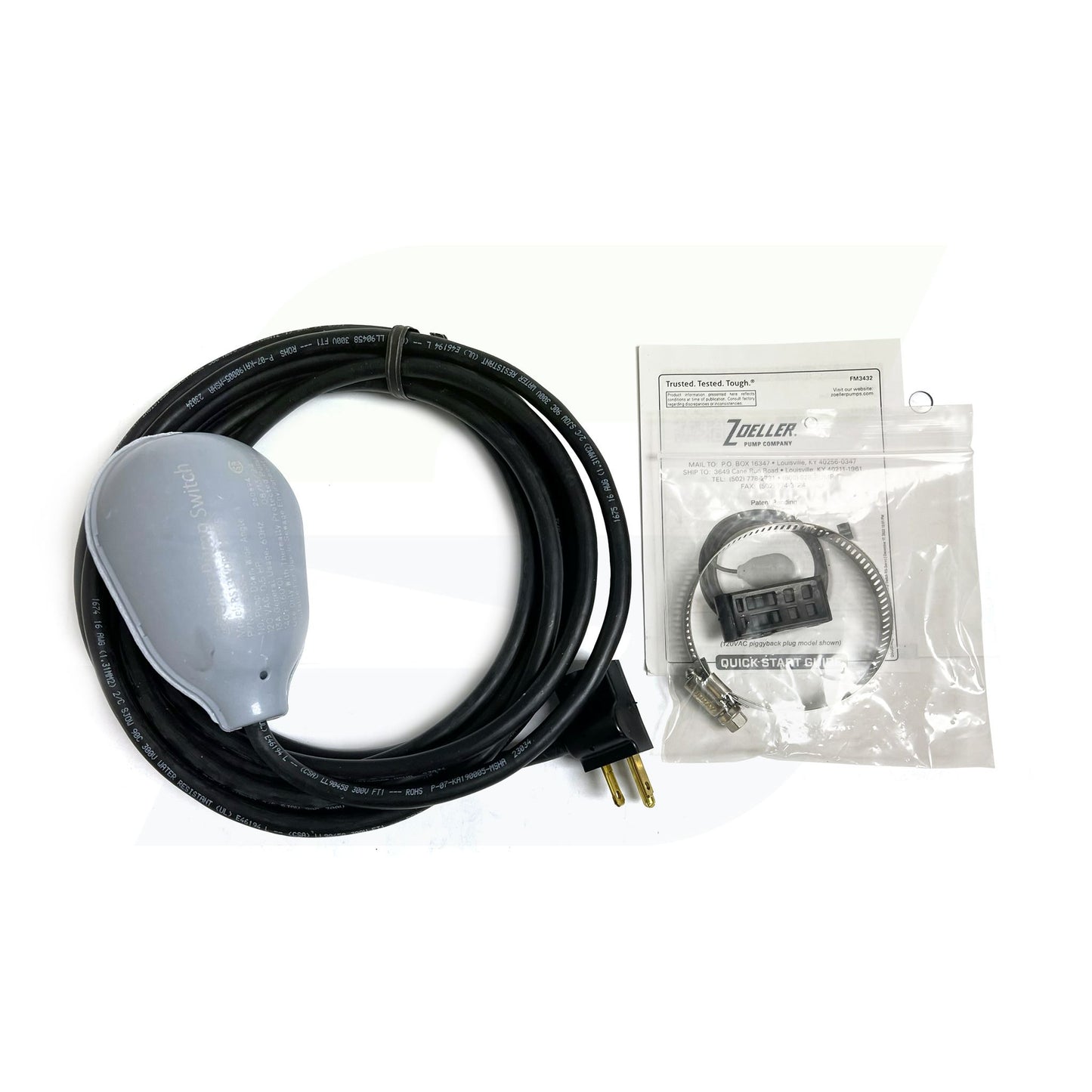 10-0034 - Switch-Mate Variable Level Float Switch 13 Amp 115 Volt 15ft Cord