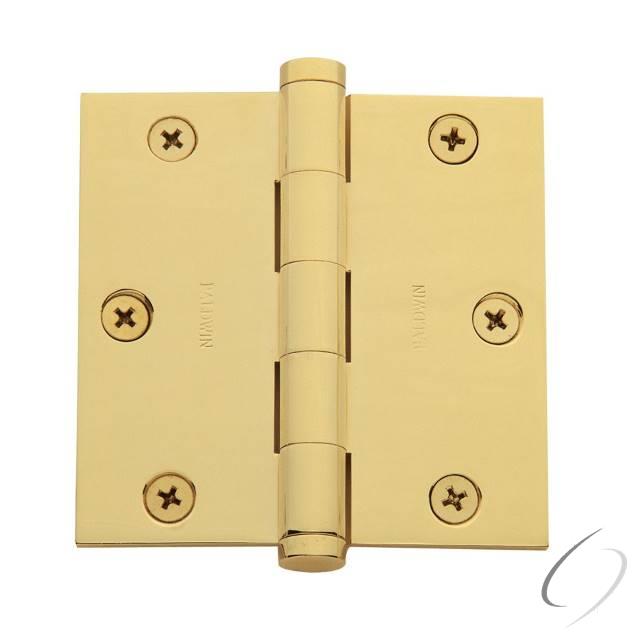 Baldwin 1035003I - 3-1/2" x 3-1/2" Mortise Square Hinge Lifetime Brass Finish