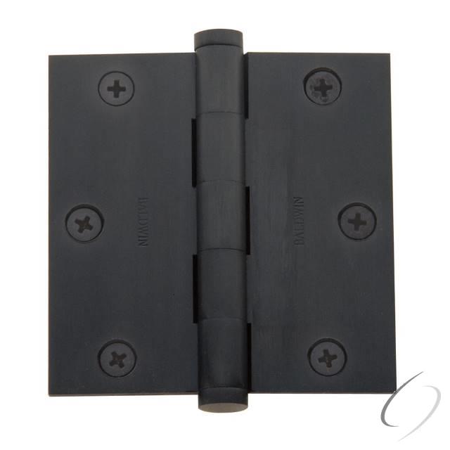 Baldwin 1035102I - 3-1/2" x 3-1/2" Mortise Square Hinge Oil Rubbed Bronze Finish