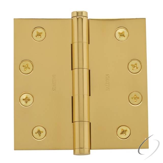 Baldwin 1040003I - 4" x 4" Mortise Square Hinge Lifetime Brass Finish