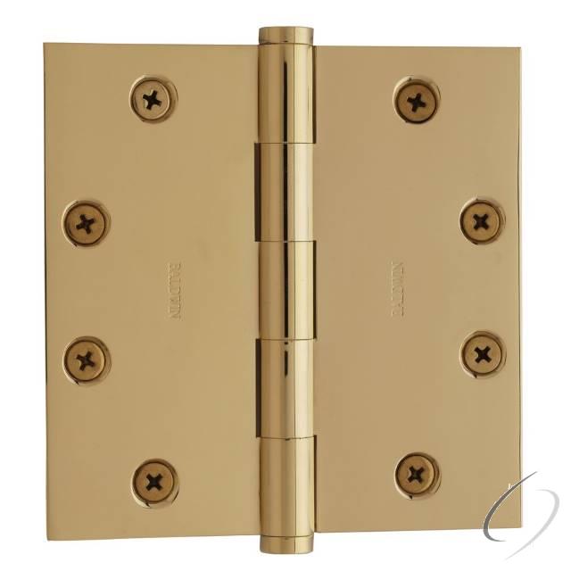 Baldwin 1045003I - 4-1/2" x 4-1/2" Mortise Square Hinge Lifetime Brass Finish