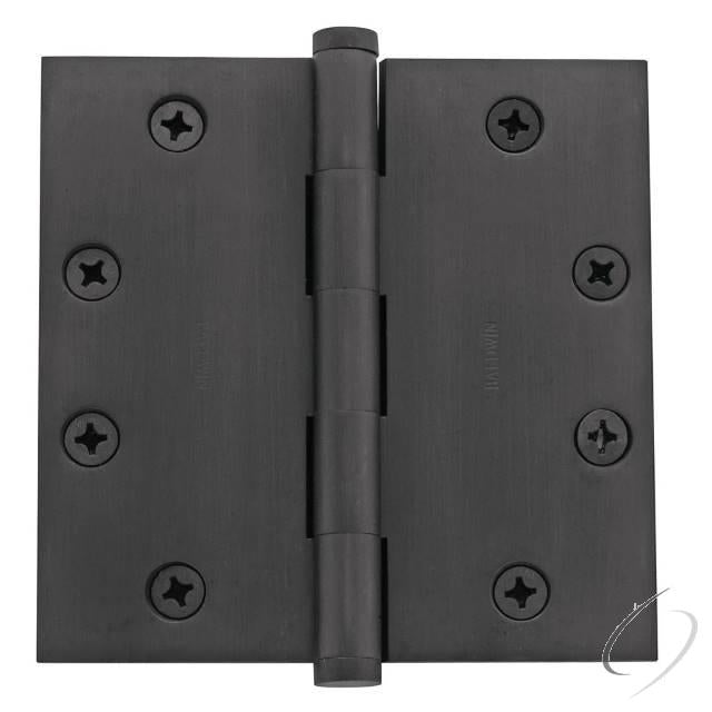 Baldwin 1045102I - 4-1/2" x 4-1/2" Mortise Square Hinge Oil Rubbed Bronze Finish