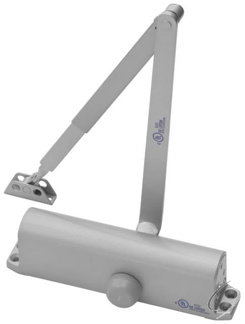 Multi Size Non Hold Open Door Closer Aluminum Finish