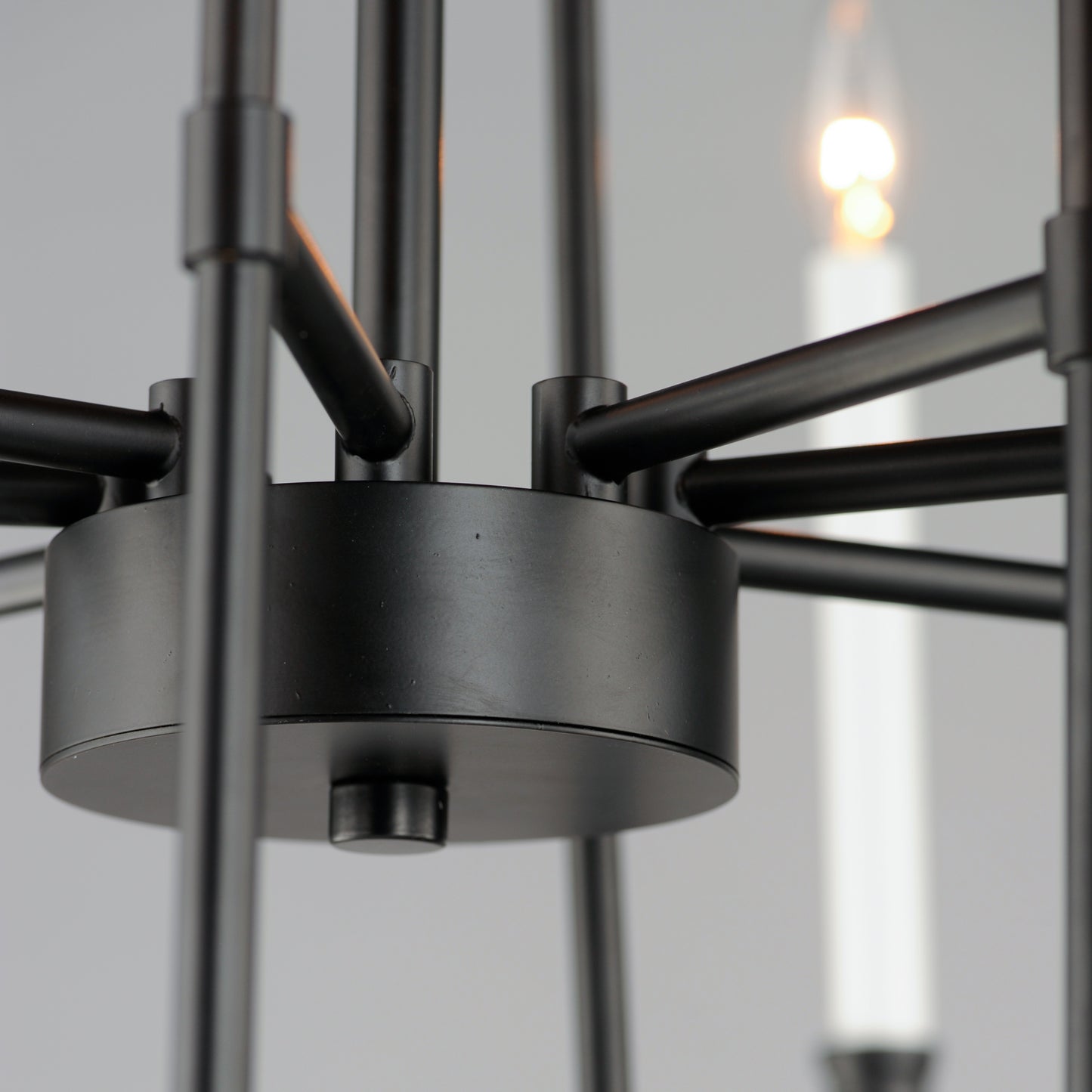 11286BK - 12 Light Tux 36" Chandelier - Black