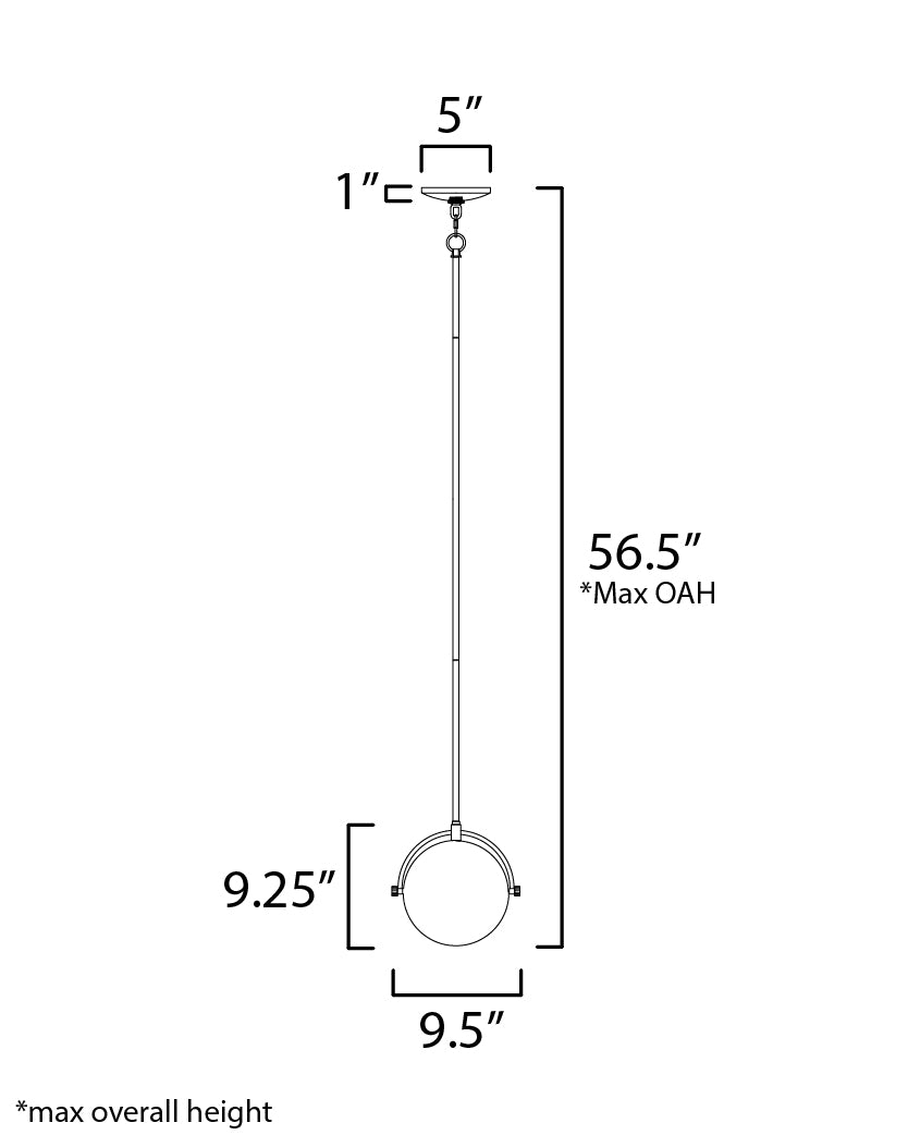 12411SWSNSBR - 1 Light Duke 9.5" Pendant - Satin Nickel / Satin Brass