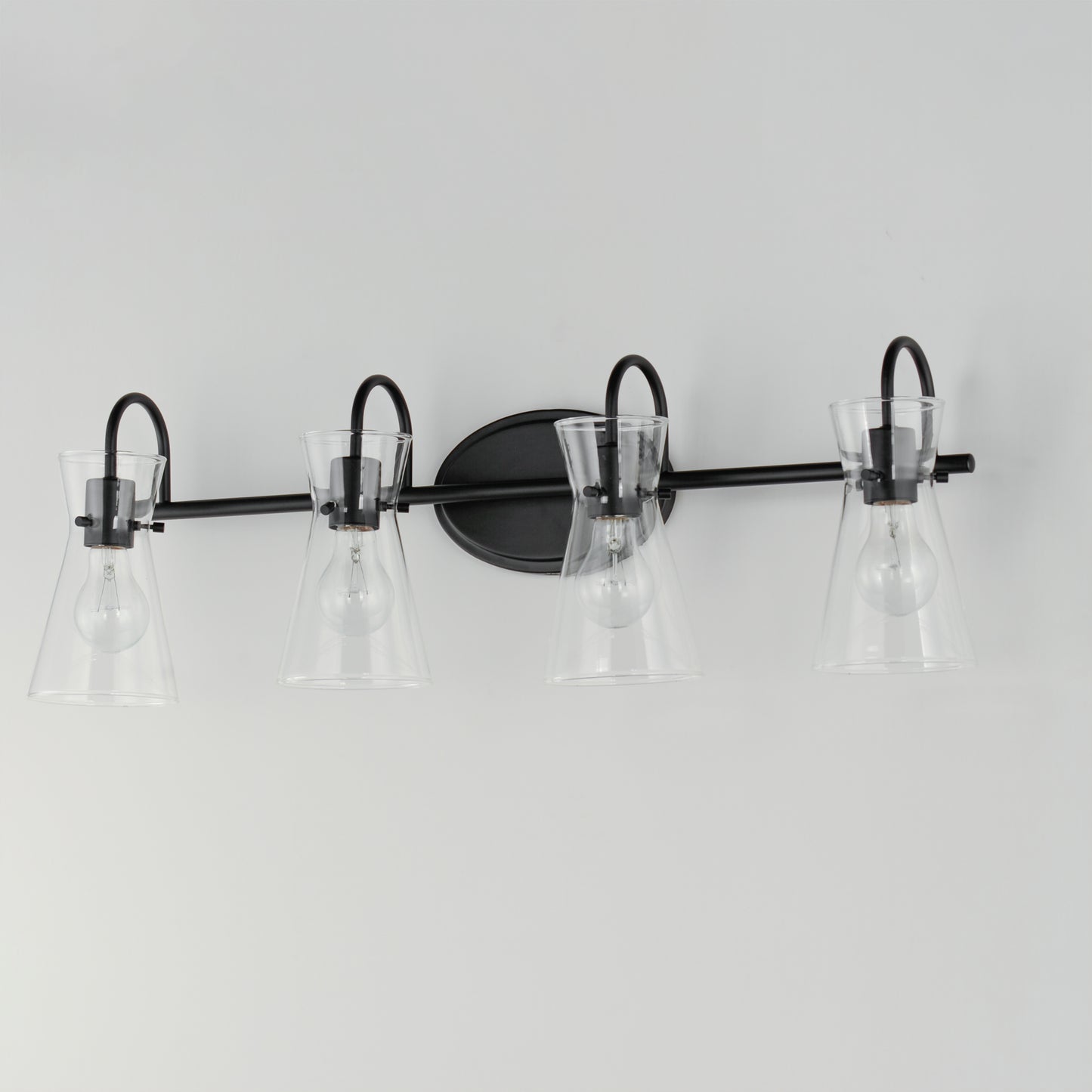 12484CLBK - 4 Light Ava 31" Vanity Light - Black