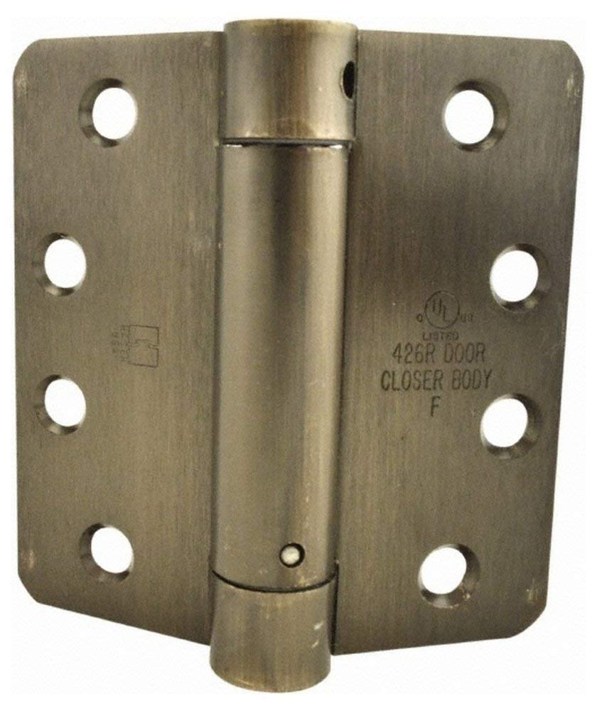 4" x 4" Full Mortise Single Acting 1/4" Radius Corner Spring Hinge; # 029184 Oil Rubb