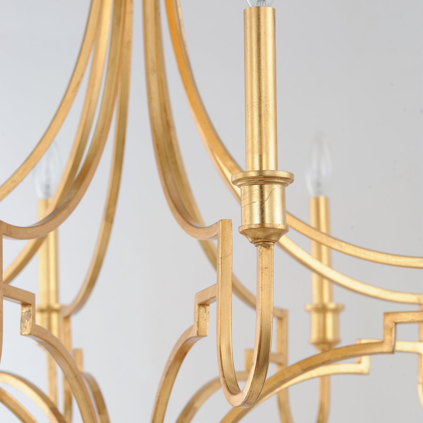 12788GL - 8 Light Normandy 34" Chandelier - Gold Leaf
