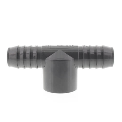 1402-010 - 1" Barbed PVC Tee Schedule 40 Tube Fitting, Insert x Insert x FIPT