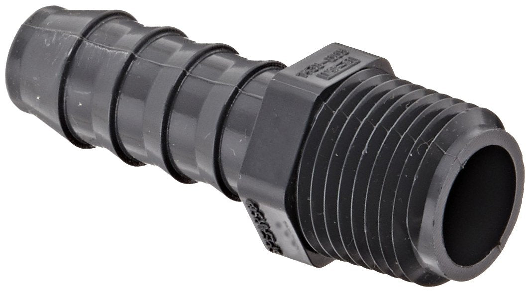 1436-010 - 1" PVC Barbed Insert Fitting, MIPT x Insert