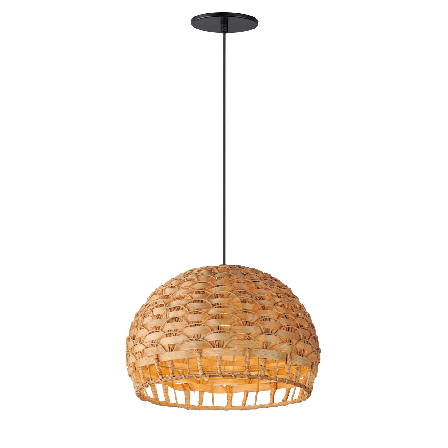 14411NABK - 1 Light Tahiti 14" Pendant - Black