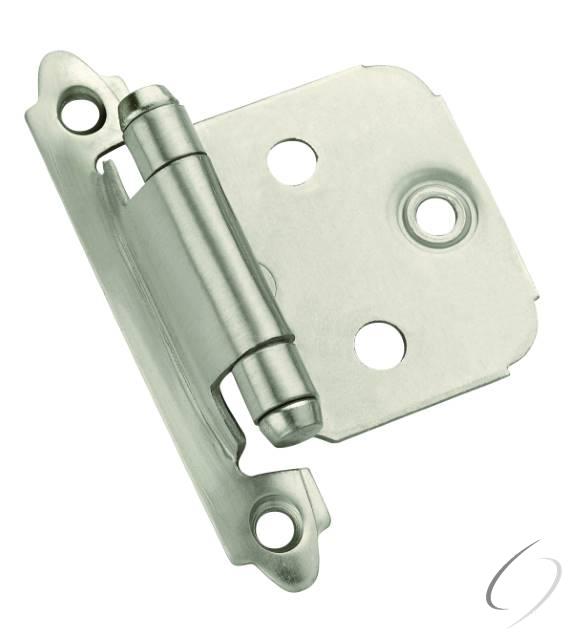 Amerock 1887612 Pack of 10 Self Closing Face Mount Variable Overlay Hinge Satin Nickel Finish