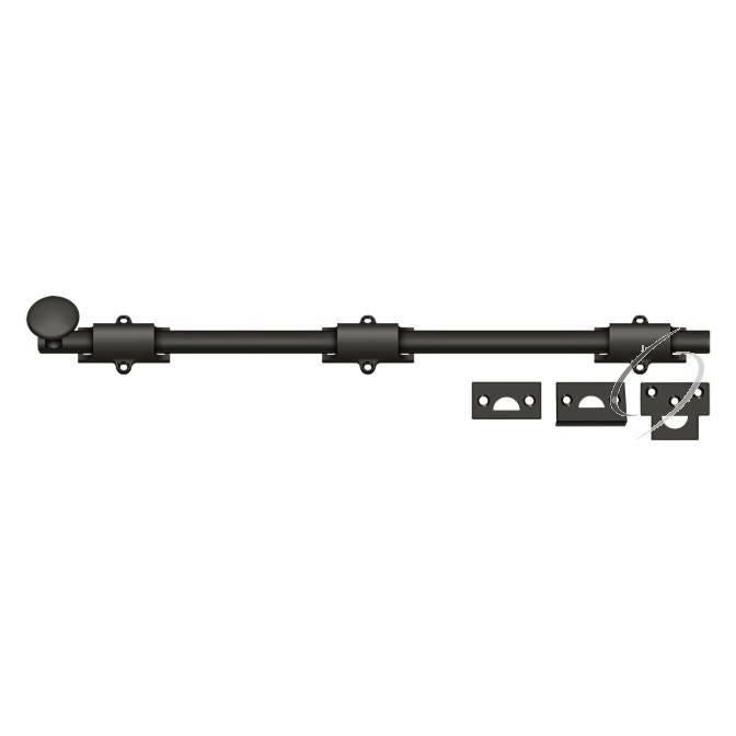 18" Surface Bolt; Heavy Duty; Oil Rubbed Bronze Finish