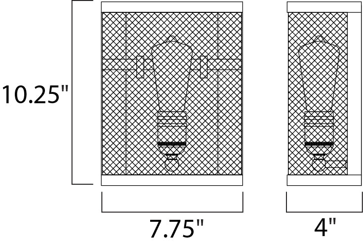 20112BKNAB/BUI - 1 Light Palladium 7.75" Wall Sconce - Black / Natural Aged Brass