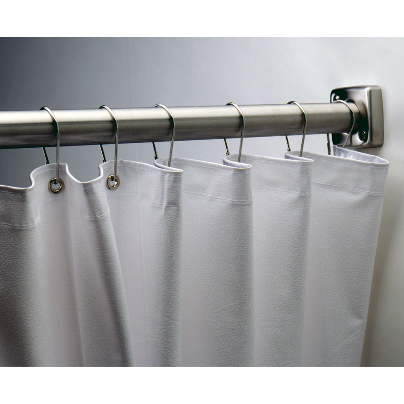 Bobrick 204-3 - 70" x 72" White Vinyl Shower Curtain