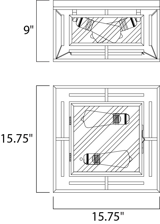 21670CDBK/BUI - Era 16" Flush Mount Ceiling Light - Black