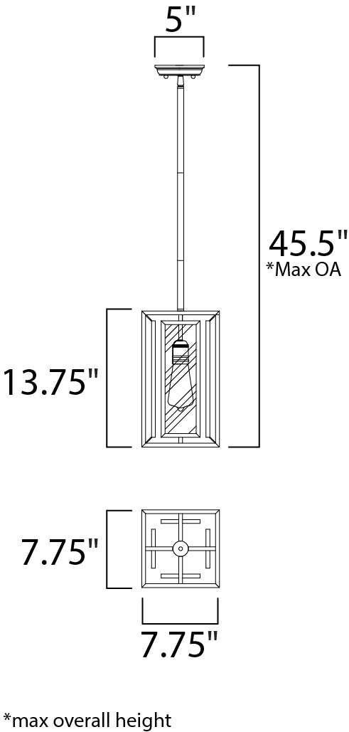 21672CDBK/BUI - 1 Light Era 7.75" Pendant - Black