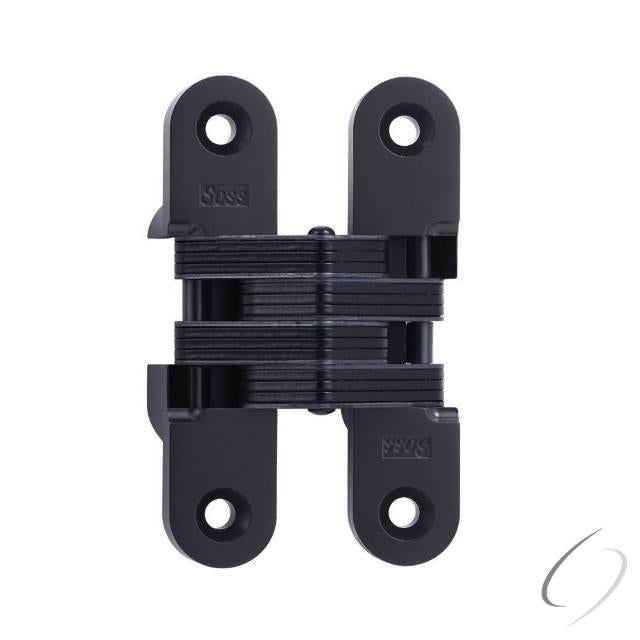 1" x 4-5/8" Medium Duty Invisible Hinge for 1-3/8" Doors Black Finish
