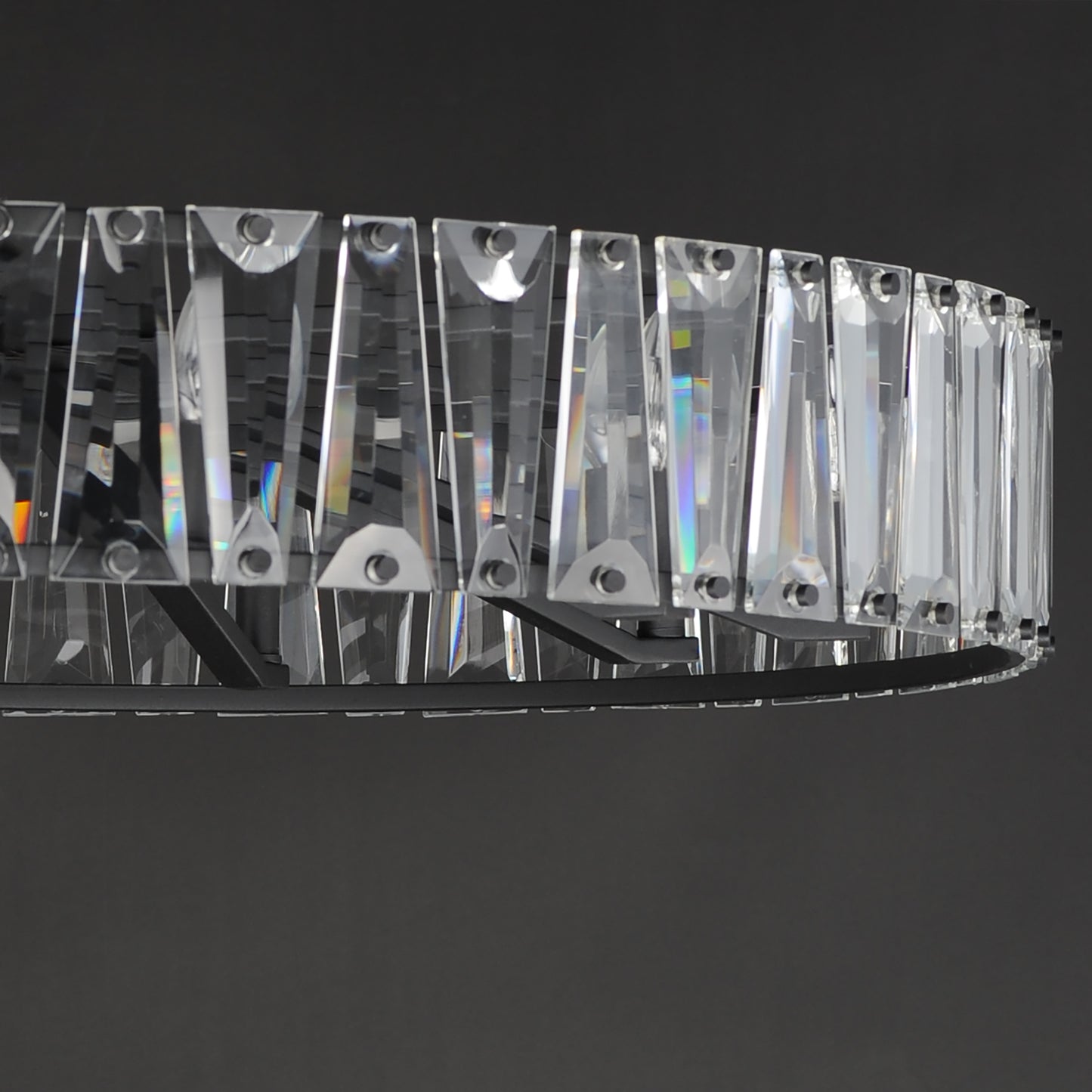 21869BCBK - 10 Light Odeon 40" Chandelier - Black