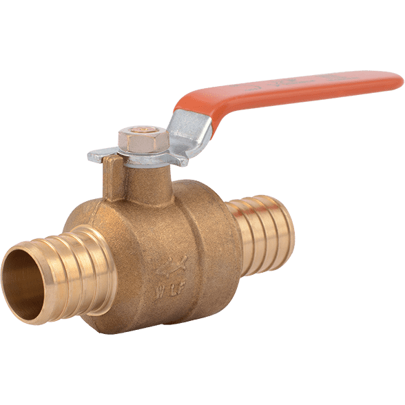 22463LF - 1" Brass Crimp Ball Valve Lead Free - PEX x PEX