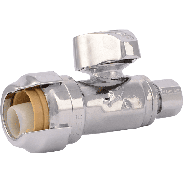 SharkBite 23337-0000LF - 1/2" SharkBite x 1/4" Compression Straight Stop Lead Free