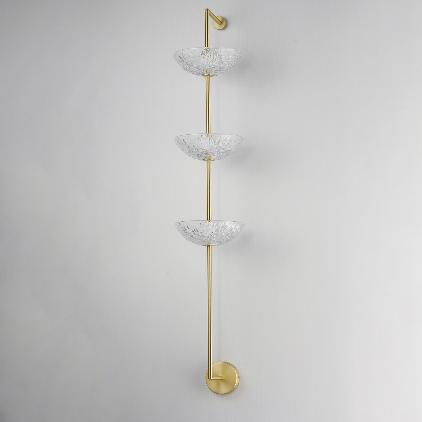 24989TCSBR - 3 Light Metropolis 10" Wall Sconce - Satin Brass